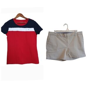 Tommy Hilfiger Outfit Shorts Size 12 Top Size Large